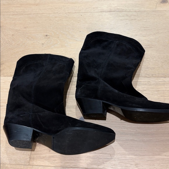 EUC Freda Salvador Loretta Western Boot in Black Suede Sz 10.5 - Picture 3 of 10